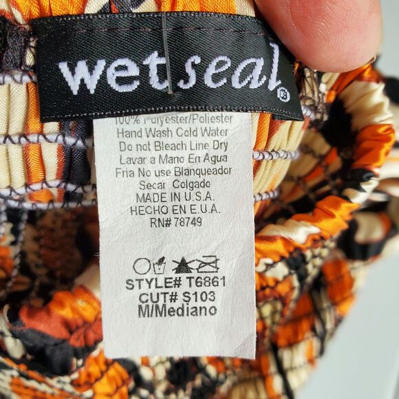 Women Y2K Vtg Wet Seal Tube Top M Disco Club Groovy Retro Hippie Boho NEW USA - Picture 3 of 8